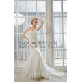 High class quality shoulder strap design & appliqued lace zhenyuan mermaid wedding dress